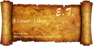 Eizner Tibor névjegykártya